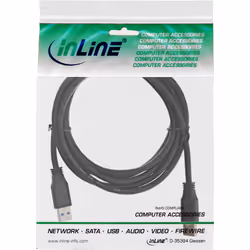InLine 35205 câble USB 0,5 m USB 3.2 Gen 1 (3.1 Gen 1) USB A Noir