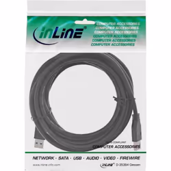 InLine 4043718233991 câble USB 5 m USB 3.2 Gen 1 (3.1 Gen 1) USB A Noir