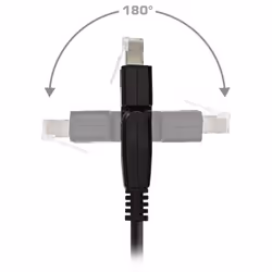 InLine 4043718235254 câble de réseau Noir 1 m Cat6a S/FTP (S-STP)