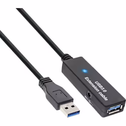 InLine 35657, 20 m, USB A, USB A, USB 3.2 Gen 1 (3.1 Gen 1), 5000 Mbit/s, Noir