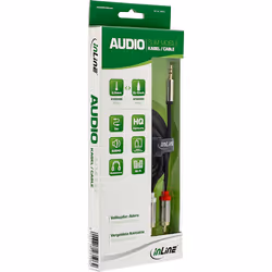 InLine 99242 câble audio 2 m 3,5mm 2 x RCA Noir