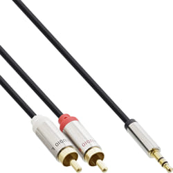 InLine 99243 câble audio 3 m 3,5mm 2 x RCA Noir