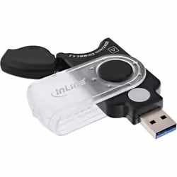 InLine 66772I, MMC, MMC Mobile, MMC+, MMCmicro, MicroSD (TransFlash), MicroSDHC, MicroSDXC, MiniSD, MiniSDHC,..., Noir, 5000 ...