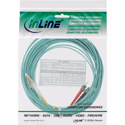 InLine 88504O câble de fibre optique 0,5 m 2x LC 2x ST OM3 Turquoise