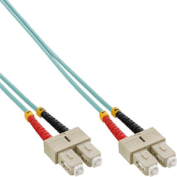 InLine 83515O câble de fibre optique 15 m SC OM3 Turquoise, Couleur aqua
