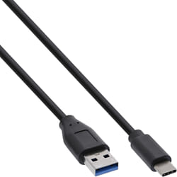 InLine 35711 câble USB 1 m USB 3.2 Gen 2 (3.1 Gen 2) USB C USB A Noir