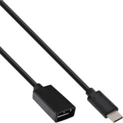 InLine 35800 câble USB 0,15 m USB 3.2 Gen 2 (3.1 Gen 2) USB A USB C Noir