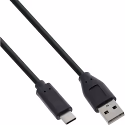InLine 35736, 0,5 m, USB C, USB A, USB 2.0, Mâle/Mâle, Noir
