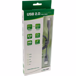 InLine 35736 câble USB 0,5 m USB 2.0 USB C USB A Noir