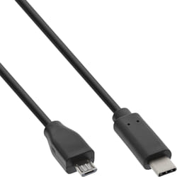 InLine 35746 câble USB 0,5 m USB 2.0 USB C Micro-USB B Noir