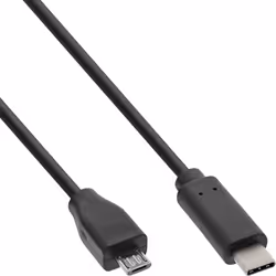 InLine 35741, 1 m, USB C, Micro-USB B, USB 2.0, Mâle/Mâle, Noir