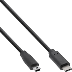 InLine 35754 câble USB 1,5 m USB 2.0 USB C Mini-USB B Noir