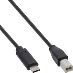 InLine 35766 câble USB 0,5 m USB 2.0 USB C USB B Noir