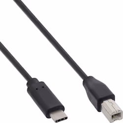 InLine 35761, 1 m, USB C, USB B, USB 2.0, Mâle/Mâle, Noir