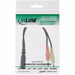InLine 99312I câble audio 0,15 m 2 x 3.5mm 3,5mm Noir