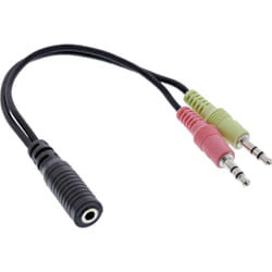 InLine 99312A câble audio 0,15 m 3,5mm 2 x 3.5mm Noir