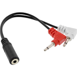 InLine 99313I câble audio 0,15 m 2 x 3.5mm 3,5mm Noir