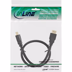 InLine 17655P câble HDMI 0,5 m HDMI Type A (Standard) Noir