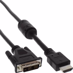 InLine 17661, 1 m, DVI, HDMI, Mâle, Mâle, 5 Gbit/s