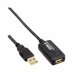 InLine 34607I, 7,5 m, USB A, USB A, USB 2.0, Mâle/Femelle, Noir