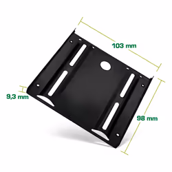 InLine 39950S Obturateur de baie de lecteur 8,89 cm (3.5") Panneau de support Noir