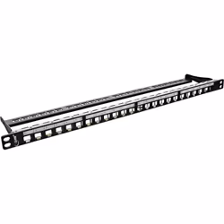 InLine 76824C, Cat5e, Cat6, Cat6a, Noir, Montage de rack, 0.5U