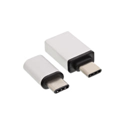 InLine 35809 changeur de genre de câble USB 3.1 C Micro-USB + USB3.0 A Aluminium
