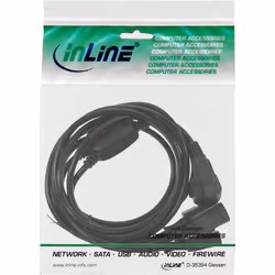 InLine 16653F câble électrique Noir 5 m CEE7/7 3 x coupleur c13