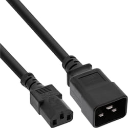 InLine 16659C câble électrique Noir 1 m Coupleur C20 Coupleur C13