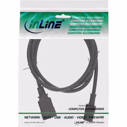 InLine 16659C câble électrique Noir 1 m Coupleur C20 Coupleur C13