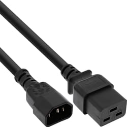 InLine 16659F câble électrique Noir 1 m Coupleur C14 Coupleur C19