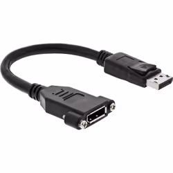 InLine 17100I, 0,2 m, DisplayPort, DisplayPort, Mâle, Femelle, Noir