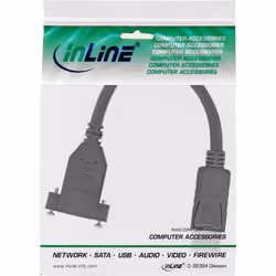 InLine 17100I câble DisplayPort 0,2 m Noir
