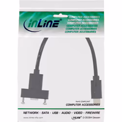 InLine 33441G câble USB 0,2 m USB 3.2 Gen 1 (3.1 Gen 1) USB C Noir