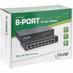 InLine 32308M commutateur réseau Gigabit Ethernet (10/100/1000) Noir