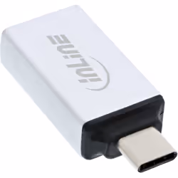 InLine 35801, USB type C male, USB-A, Argent