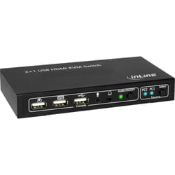 InLine 62602I commutateur écran, clavier et souris Noir