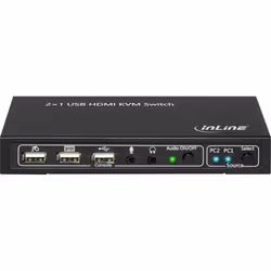 InLine 62602I commutateur écran, clavier et souris Noir