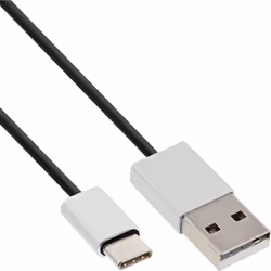 InLine 35831, 1 m, USB C, USB A, USB 2.0, Mâle/Mâle, Noir