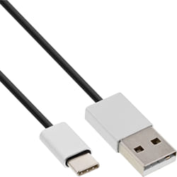 InLine 35831 câble USB 1 m USB 2.0 USB C USB A Noir
