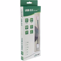 InLine 35831 câble USB 1 m USB 2.0 USB C USB A Noir