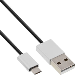 InLine 31720I câble USB 2 m USB 2.0 USB A Micro-USB B Noir