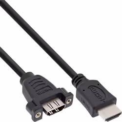 InLine 17500B, 0,6 m, HDMI Type A (Standard), HDMI Type A (Standard), 4096 x 2160 pixels, Noir