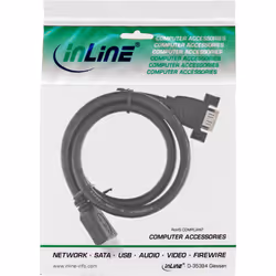 InLine 17500B câble HDMI 0,6 m HDMI Type A (Standard) Noir