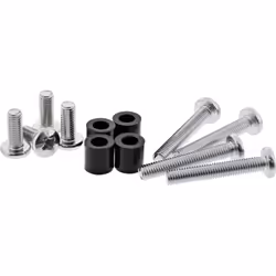 InLine 23100Y, Kit de vissage, M8, Tête plate, Aluminium, Noir, 8 pièce(s)