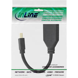 InLine 17150W câble DisplayPort 0,15 m Mini DisplayPort Noir