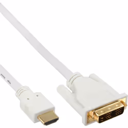 InLine 17659U, 0,5 m, HDMI, DVI, Mâle, Mâle, Or