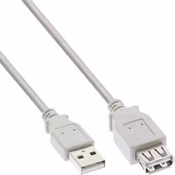 InLine 34650X, 0,5 m, USB A, USB A, USB 2.0, Mâle/Femelle, Beige