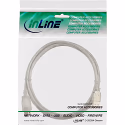 InLine 34650 câble USB 0,5 m USB 2.0 USB A Transparent