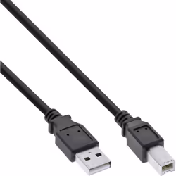 InLine 34520X, 2 m, USB A, USB B, USB 2.0, Mâle/Mâle, Noir
